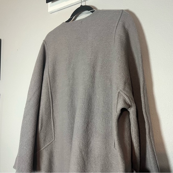 Alfani Light Gray Grey Merino Wool Sweater Open Front Cardigan Size Large NWT - Picture 7 of 10